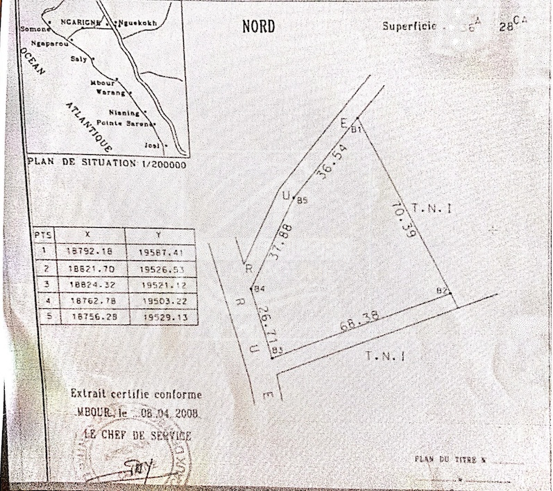 Agence Immobilière Saly Sénégal - T2806 - Terrain à NGUERIGNE - 
