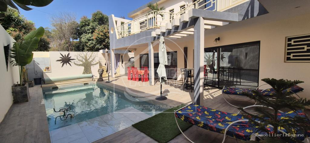 Agence Immobilière Saly Sénégal - V3259 - Villa à NGAPAROU - V3259-villa-a-vendre-a-ngaparou-senegal-avec-piscine