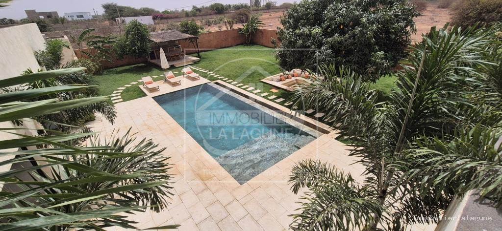 Agence Immobilière Saly Sénégal - V3285 - Villa à NGUERIGNE - V3285-villa-a-vendre-a-nguerigne-senegal-avec-piscine