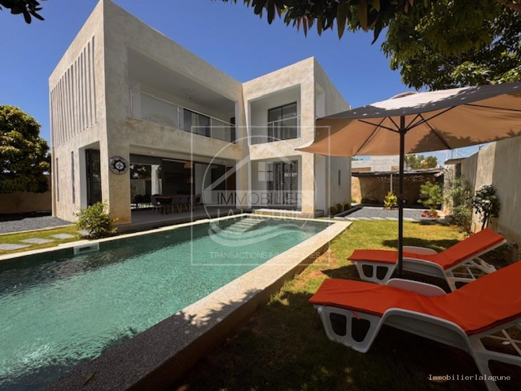 Agence Immobilière Saly Sénégal - V3332 - Villa à NGAPAROU - V3332 villa a vendre ngaparou senegal